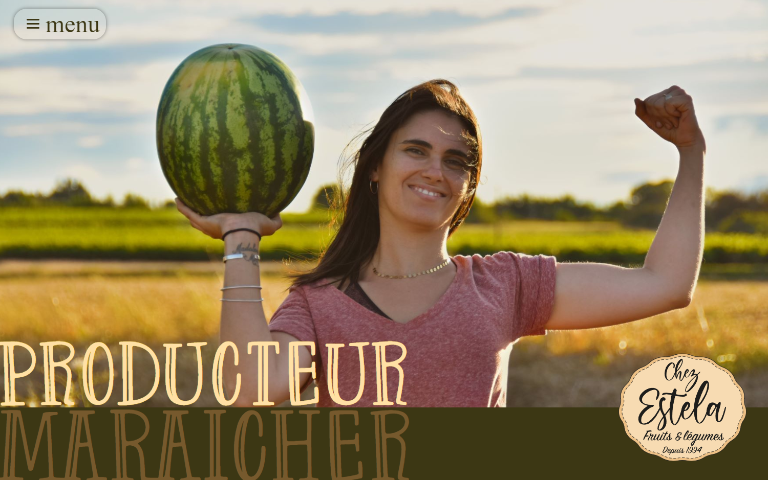 Site vitrine Chez Estela - Maraîcher